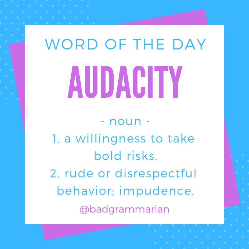 define the word audacity