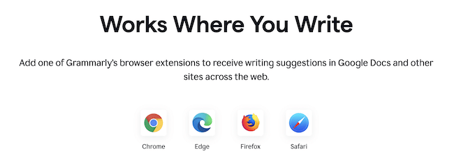 Grammarly browser extensions